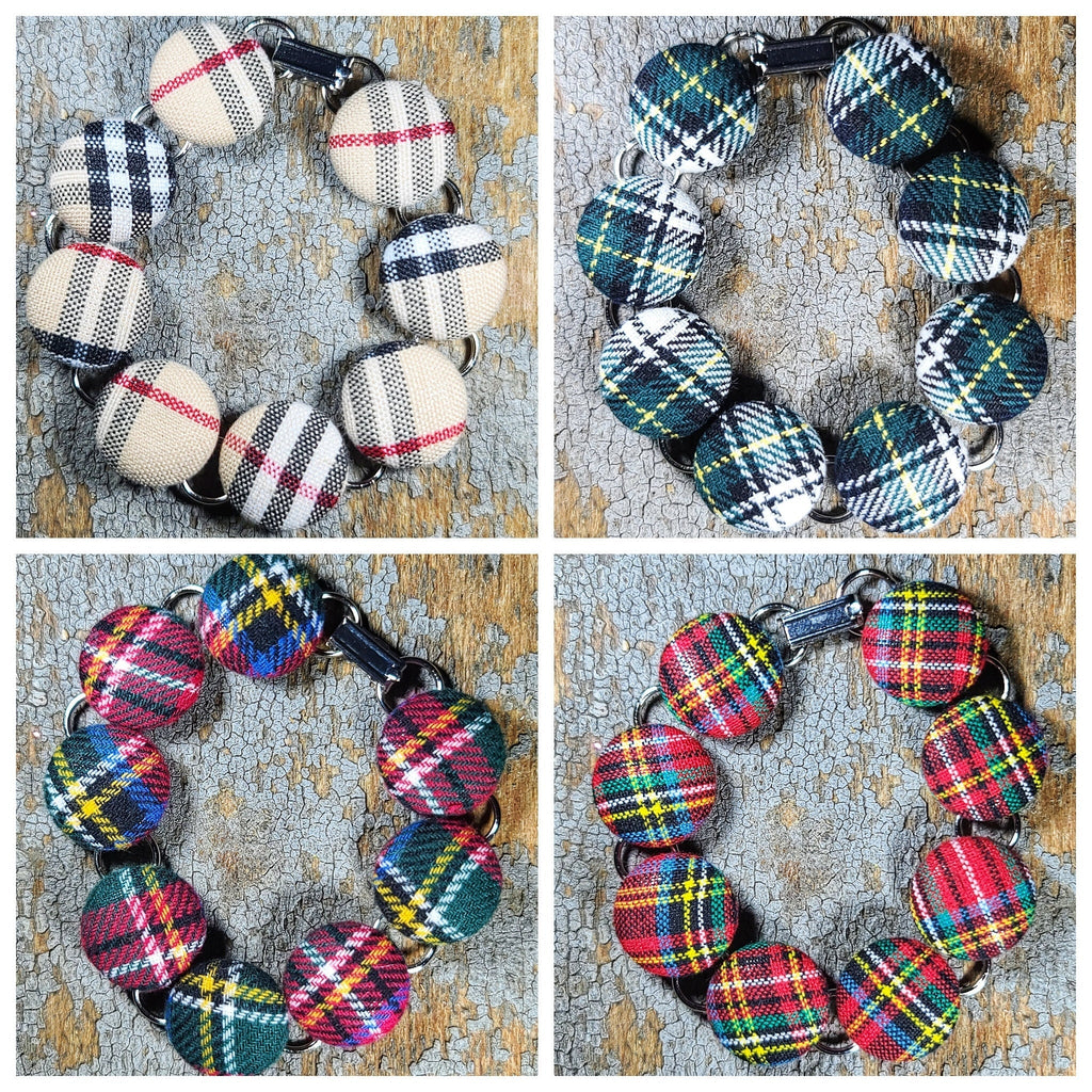 Bracelets - Scottish Chunky Plaid Link Bracelets