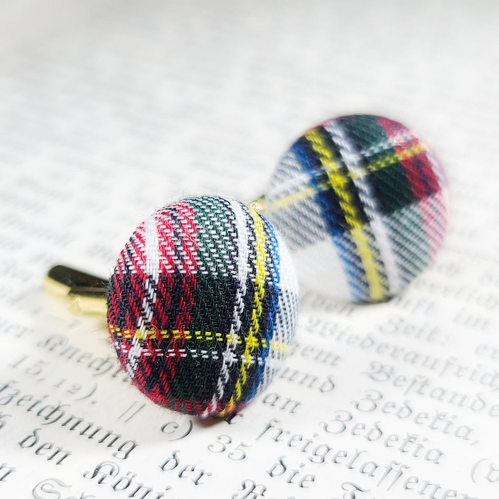 Stewart Dress Tartan Cufflinks - Perfect For Father's Day