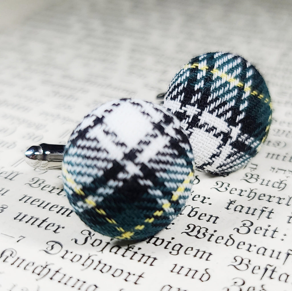 Cufflinks - Dress Gordon Tartan Plaid Cufflinks 