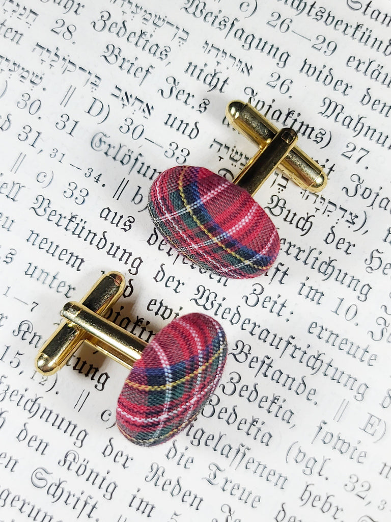 Cufflinks - Stewart Plaid Cufflinks For Groom