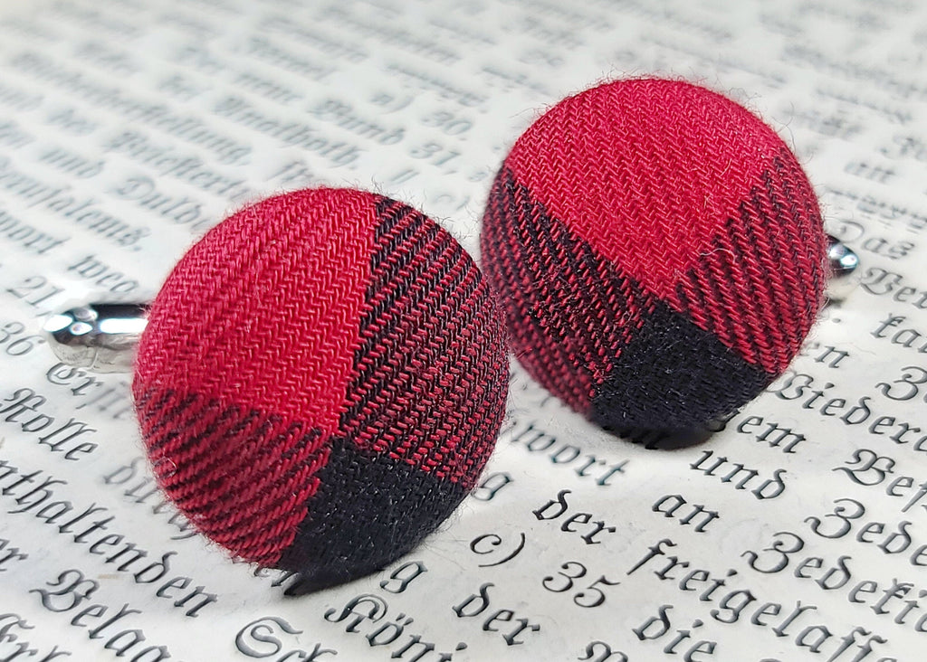 Cufflinks -  Preppy Buffalo Plaid Jewelry