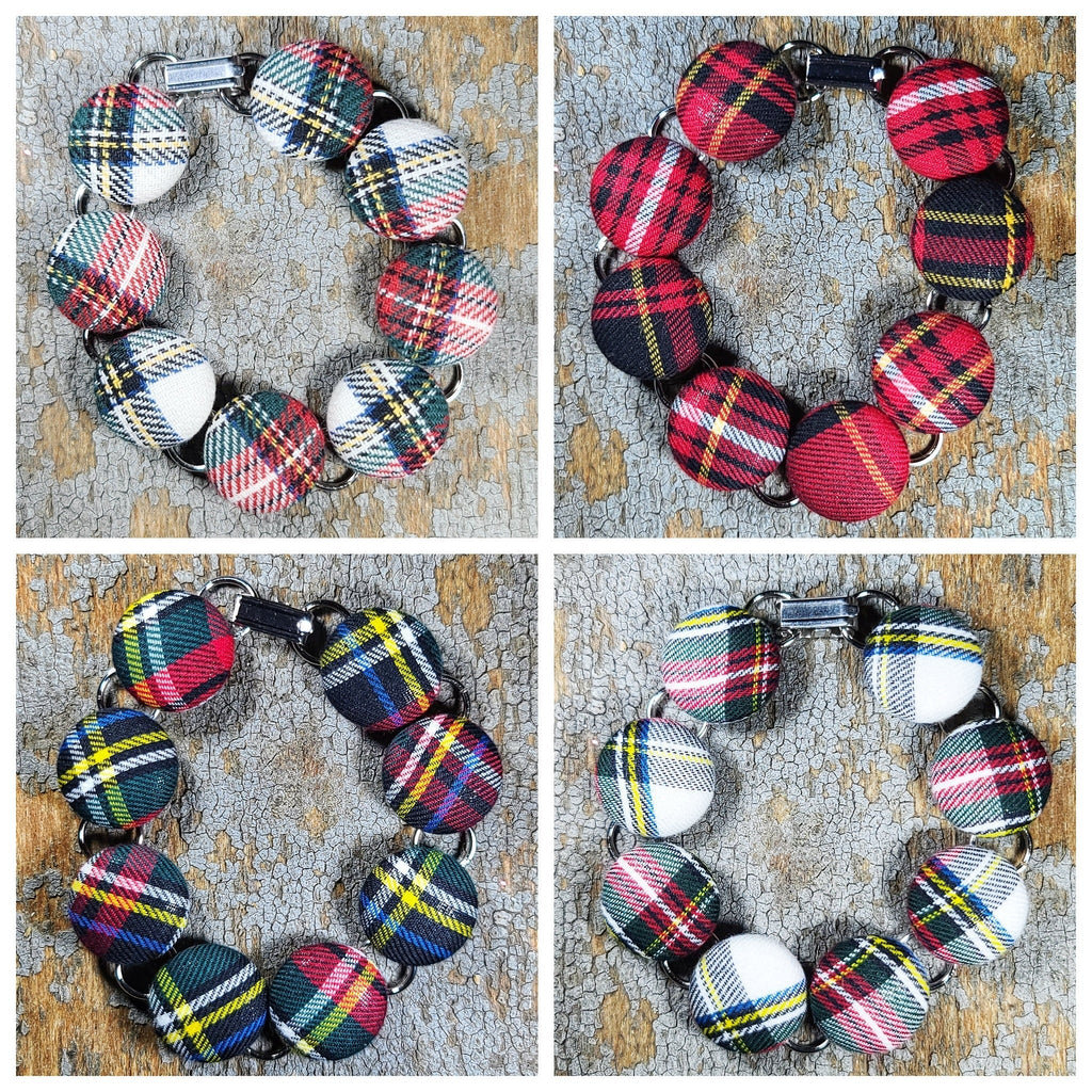 Scottish Chunky Plaid Link Bracelets - Choice of Tartan