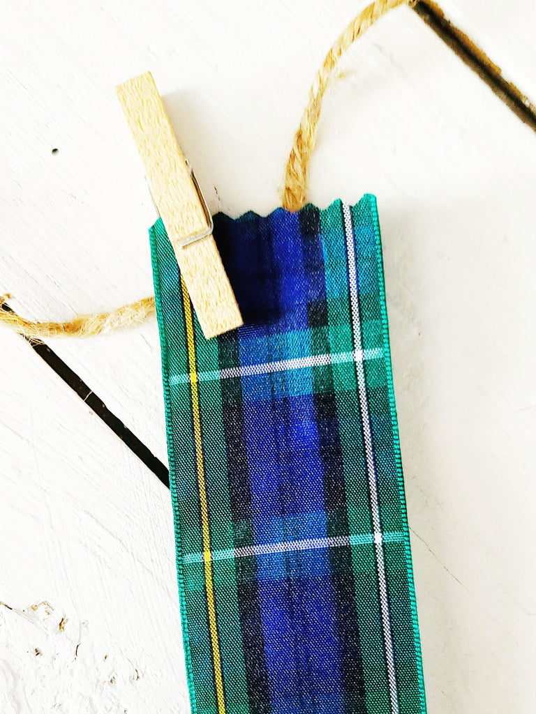 Campbell Tartan Ribbon - Blue Plaid DIY Craft Bow Supplies