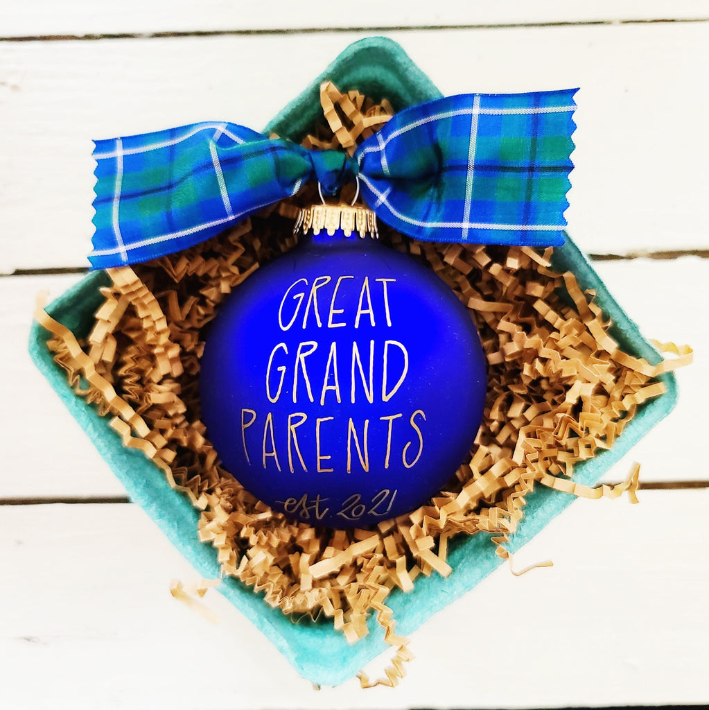 Personalized Ornaments - Great Grandparent Gift 