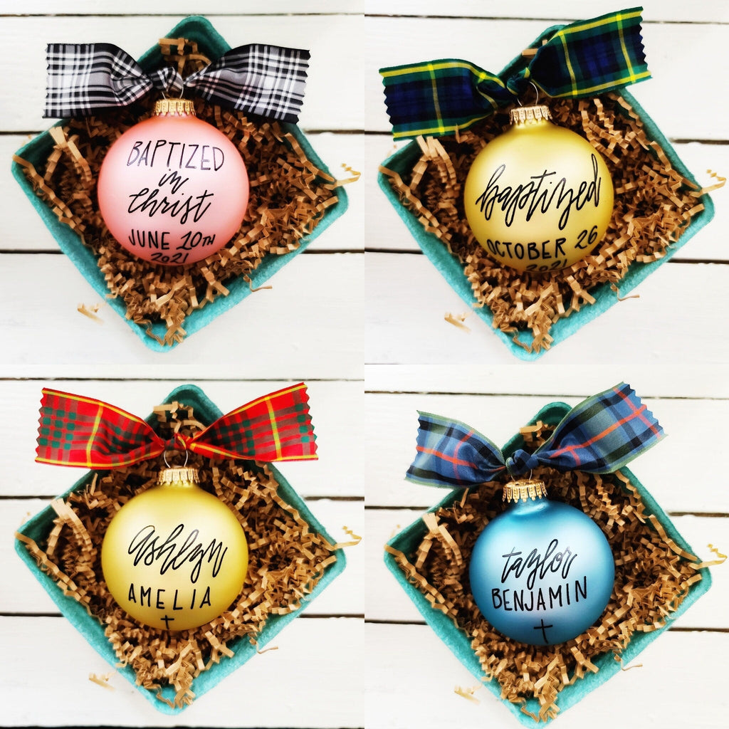 Personalized Ornaments - Custom Birth Announcement Decor