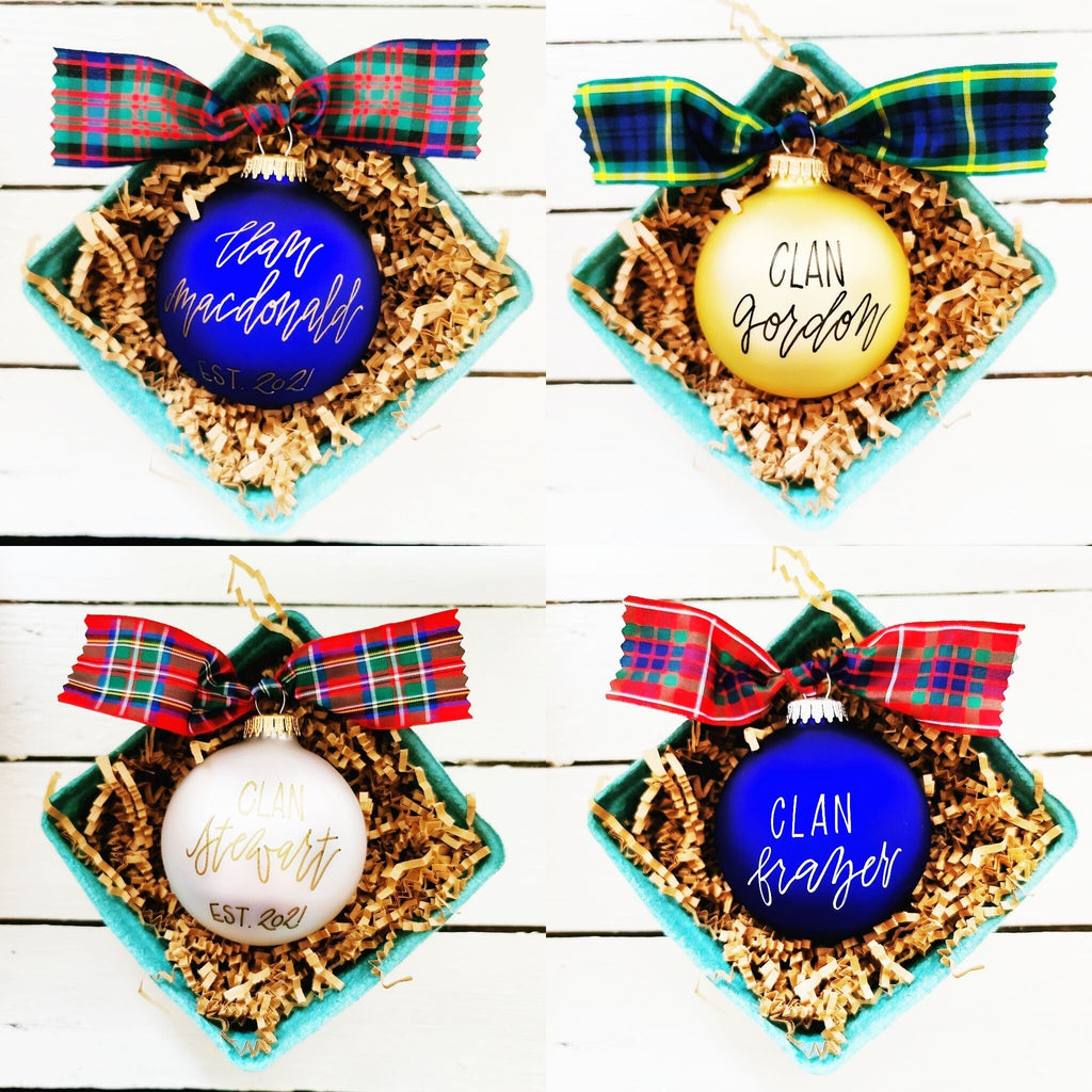 Personalized Ornaments - Scottish Tartan Christmas Ornaments