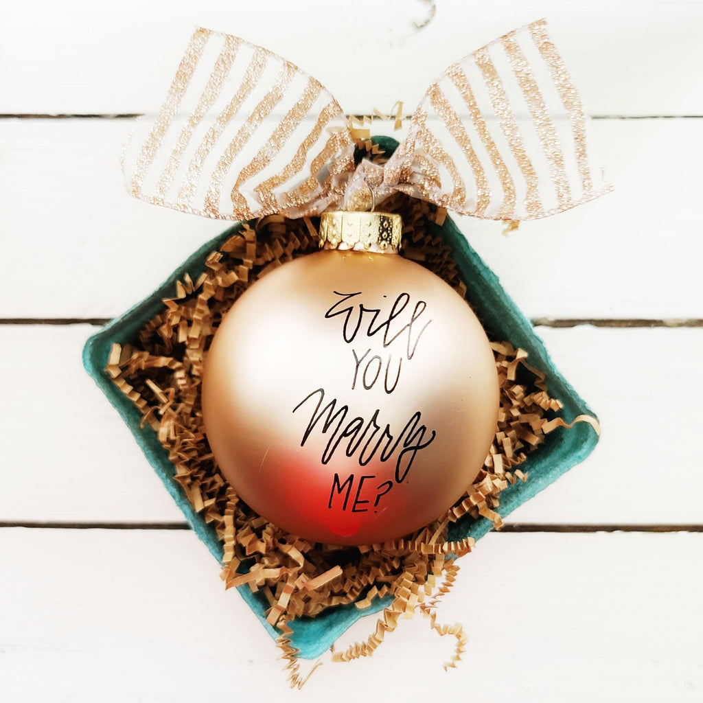 Personalized Marriage Proposal Ornament 