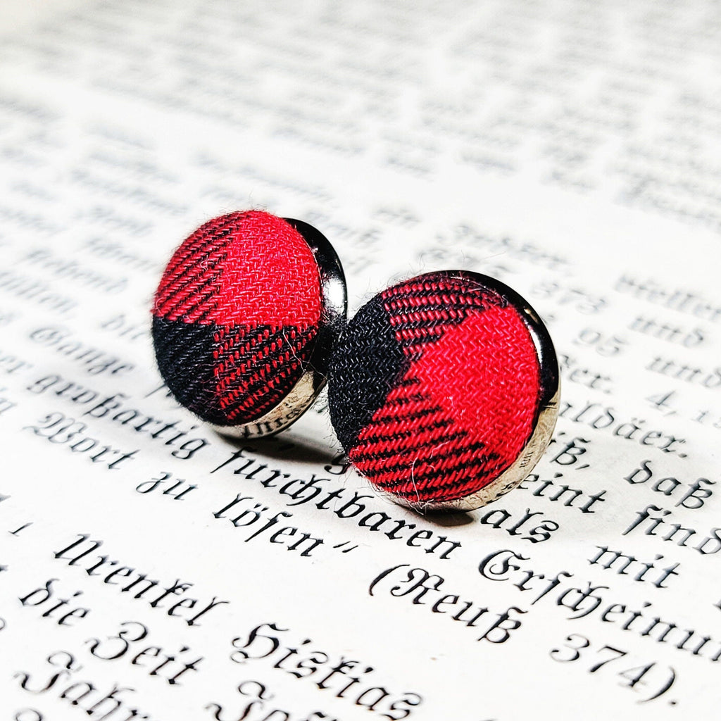 Earring Studs - Buffalo Plaid Stud Earrings