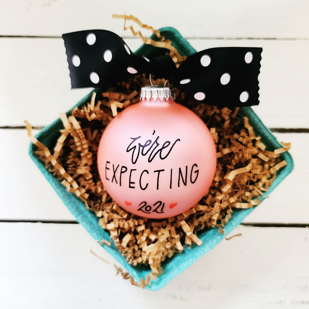 Personalized Ornaments - We're Having a Baby! gift