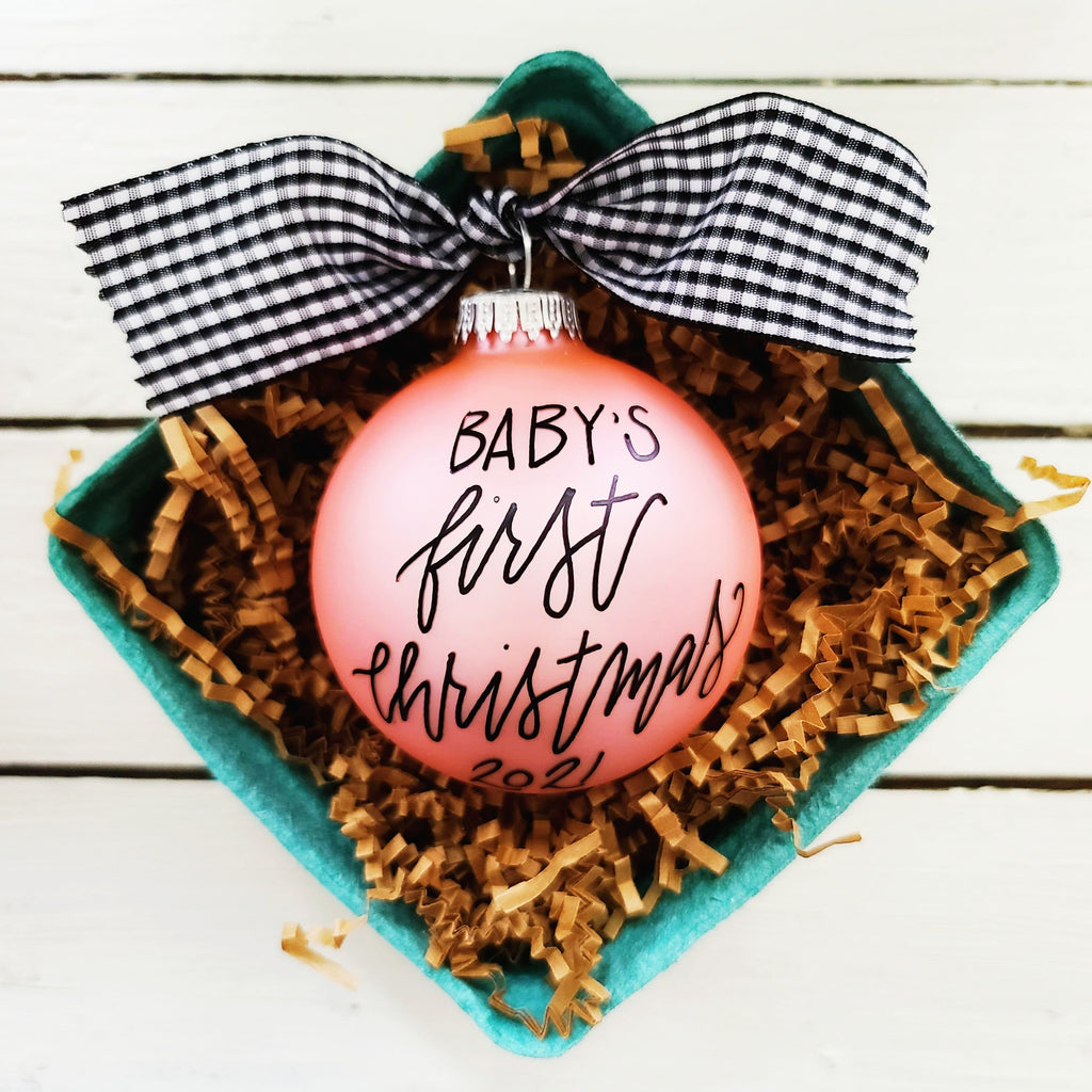 Custom Birth Announcement Christmas Ornament