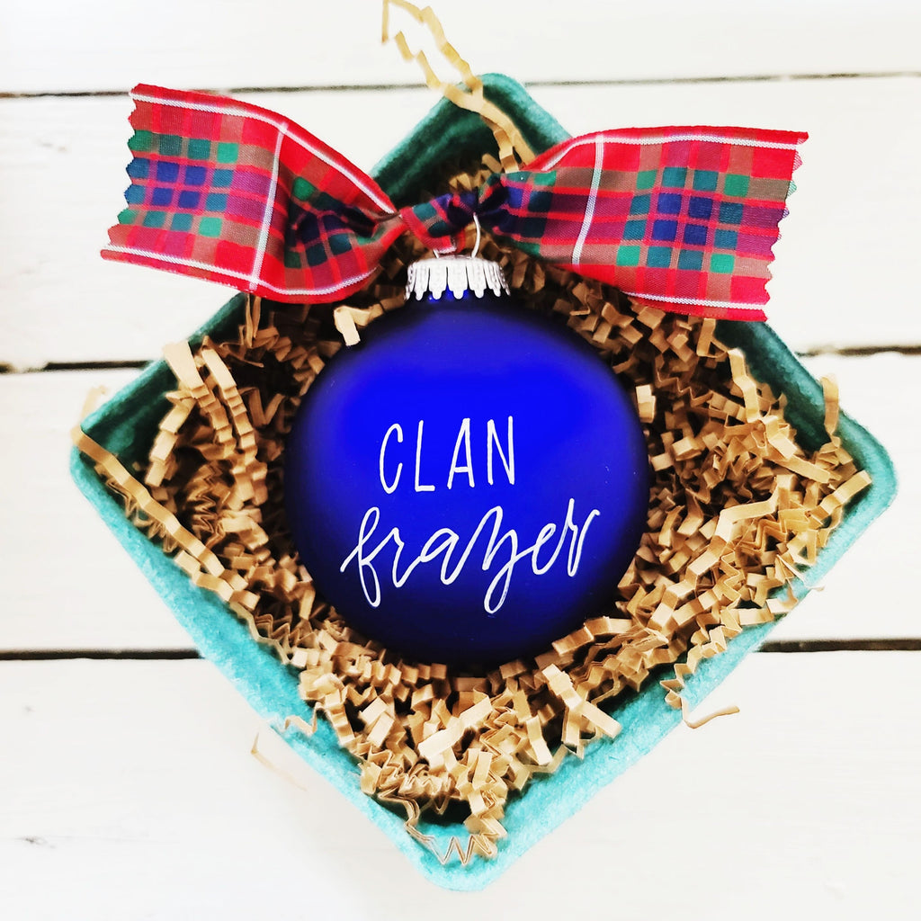 Scottish Clan Christmas Ornaments - Personalized 