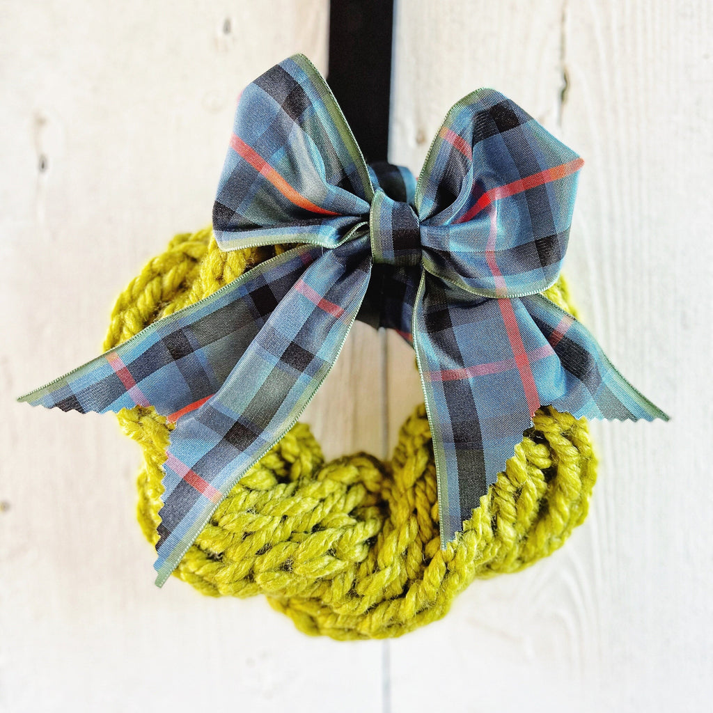 Plaid Front Door Decoration - Christmas Gifts 