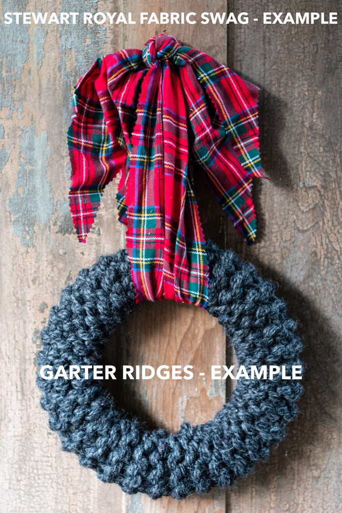 Stewart Tartan Plaid Rag Wreath 