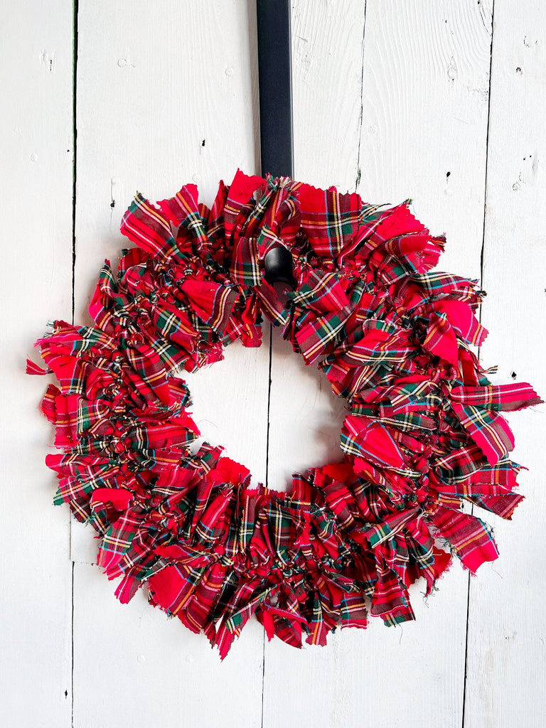 Royal Stewart Tartan Plaid Christmas Wreath - Holiday Decor