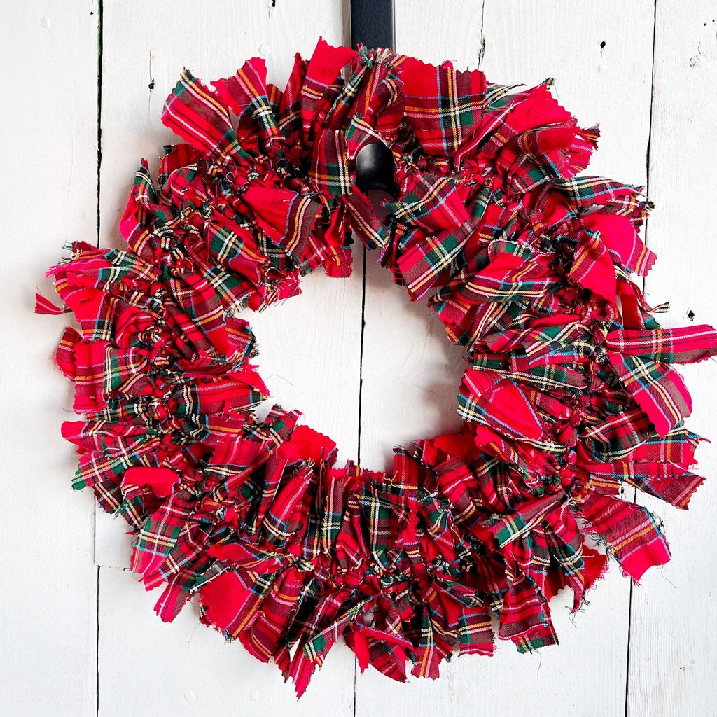 Farmhouse Royal Stewart Tartan Plaid Wreath