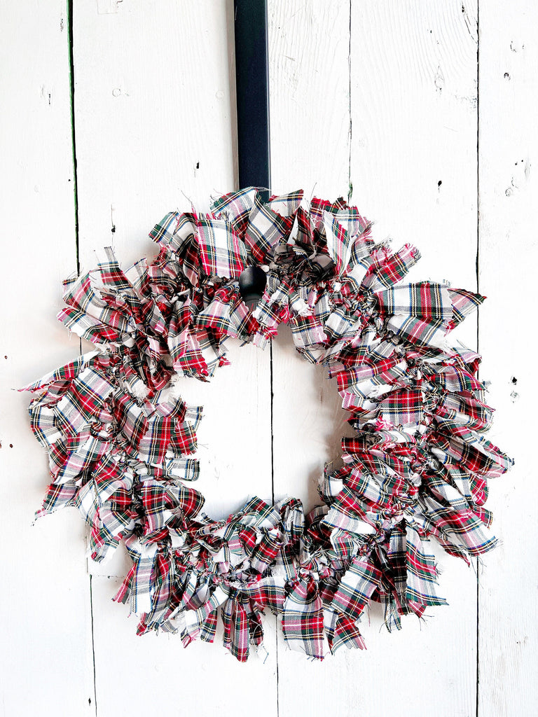 Stewart Dress Tartan Rag Wreath 