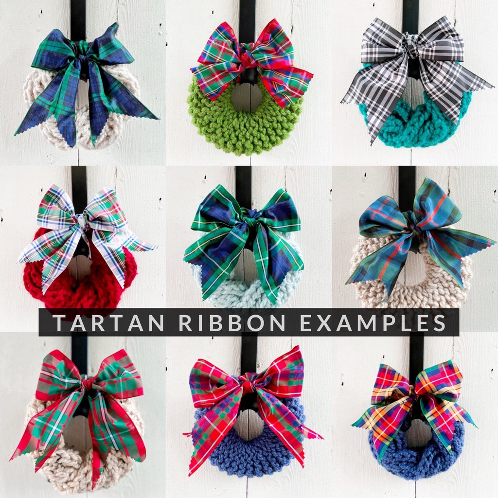 Scottish Tartan Ribbon on wreaths 