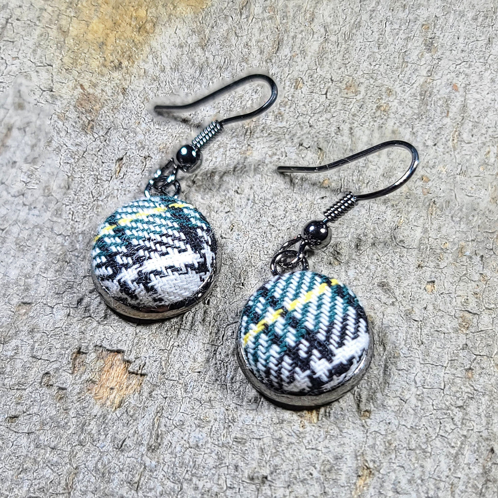 Wire Drop Earrings - Plaid Wire Drop Earrings