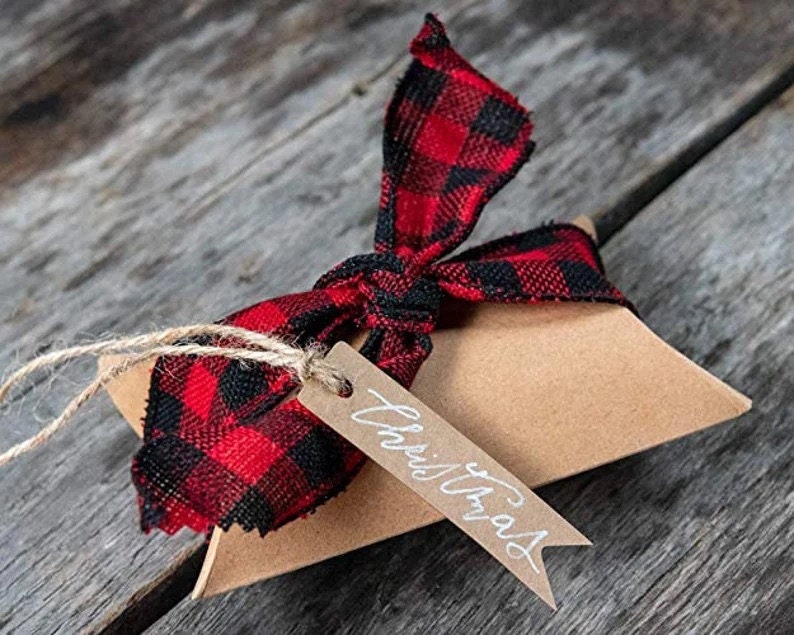 Red Plaid Chunky Silver Link Bracelet 