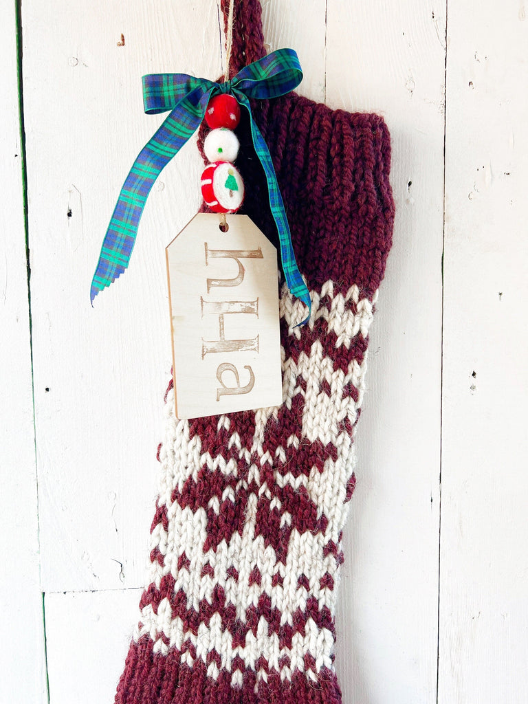 Custom Snowflake Stocking For Christmas