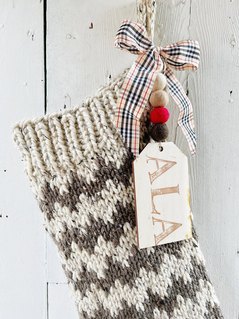 Chunky Fair Isle Chevron Stripes Stockings 