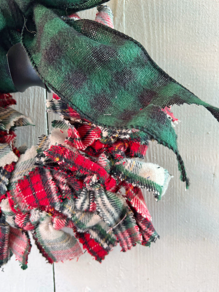 Year Round Tartan Wreath For Holiday Wall Decor Winter Gift