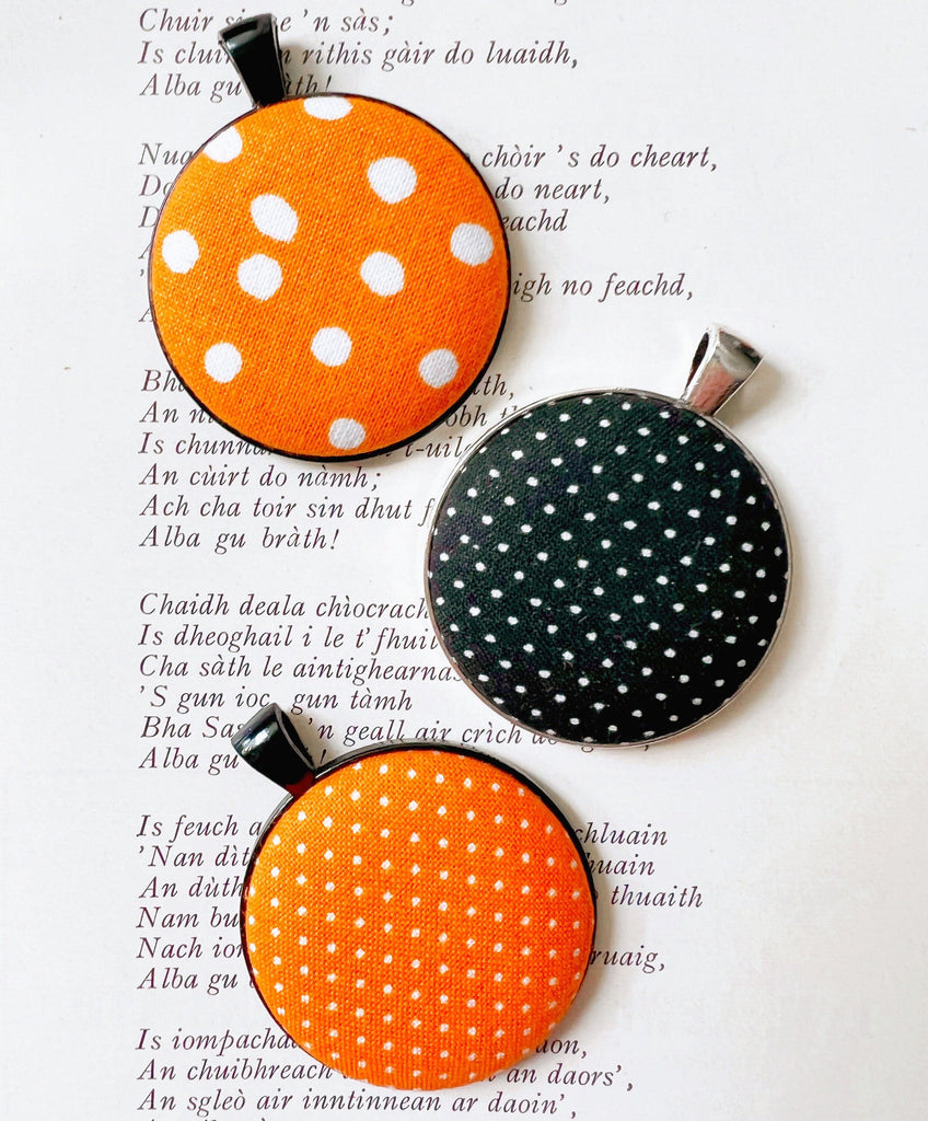 Boho Polka Dot Pendant And Necklace Set 