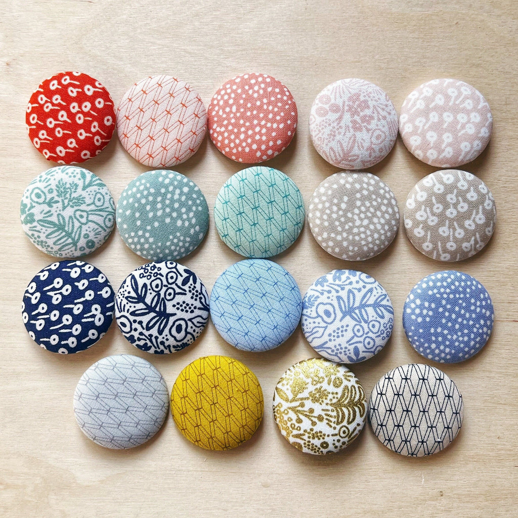 Elegant Boho Fabric Covered Buttons For Crafting 