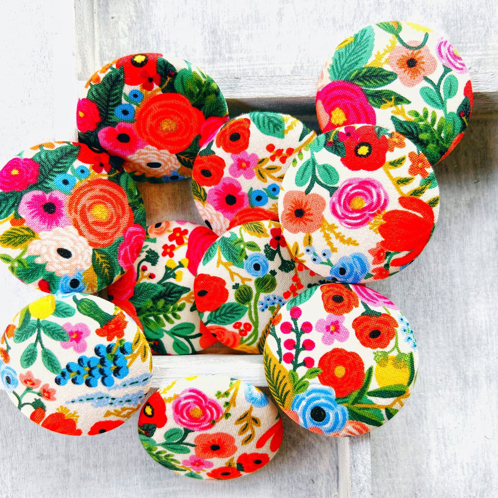 Handcrafted Large Flower Craft Buttons 