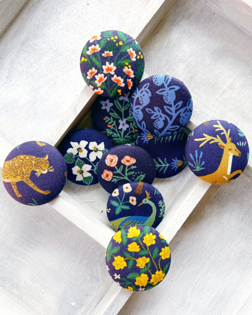 Handcrafted Rifle Paper Fabric Covered Buttons