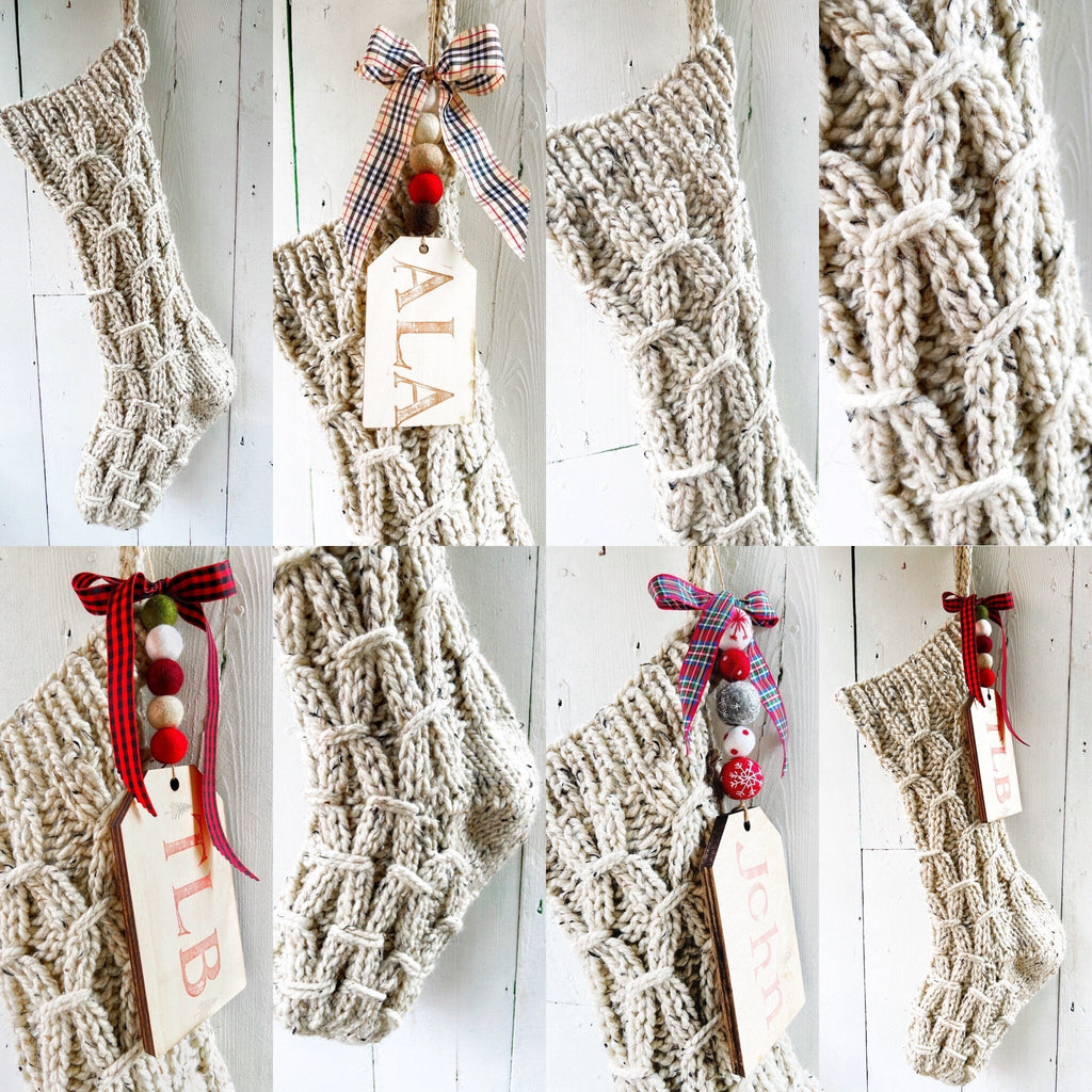 Personalized Knit Christmas Stockings