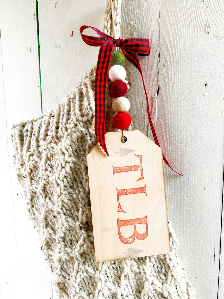 Chunky Knit Beekeeper Textured Stocking for Christmas