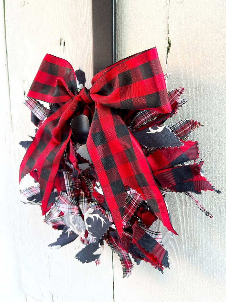 Rag Wreath - Christmas  Year Round Decor 