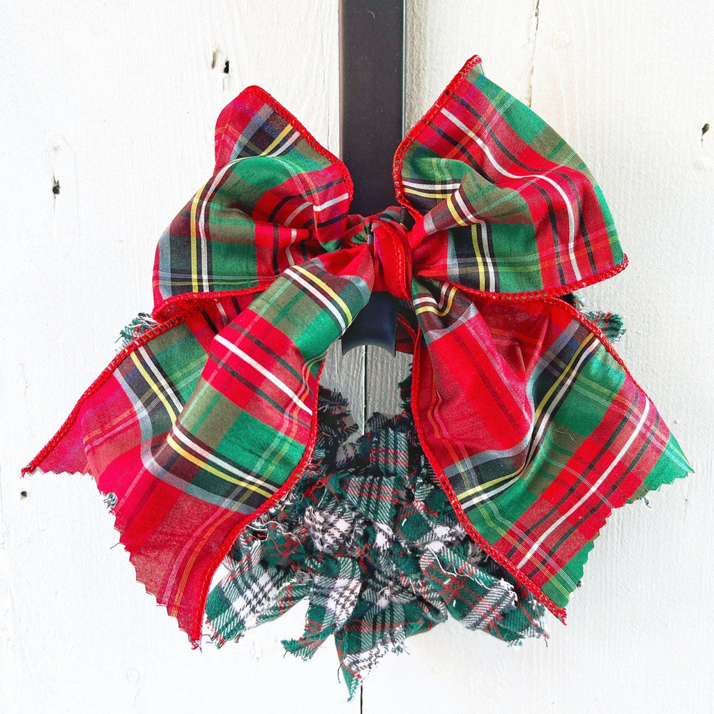 Rag Wreath - One Of A Kind - Unique And Festive Home Decor