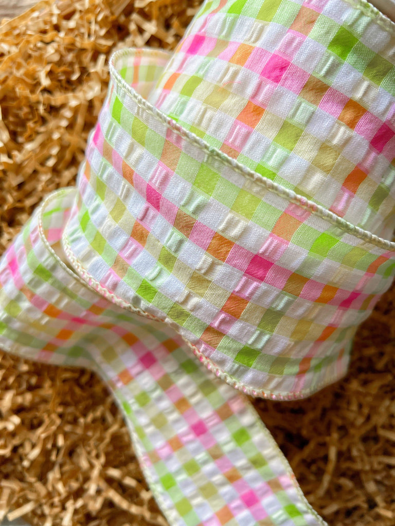 Pink And Green For Spring  - 2.5" Or 4" Luxury Ribbon