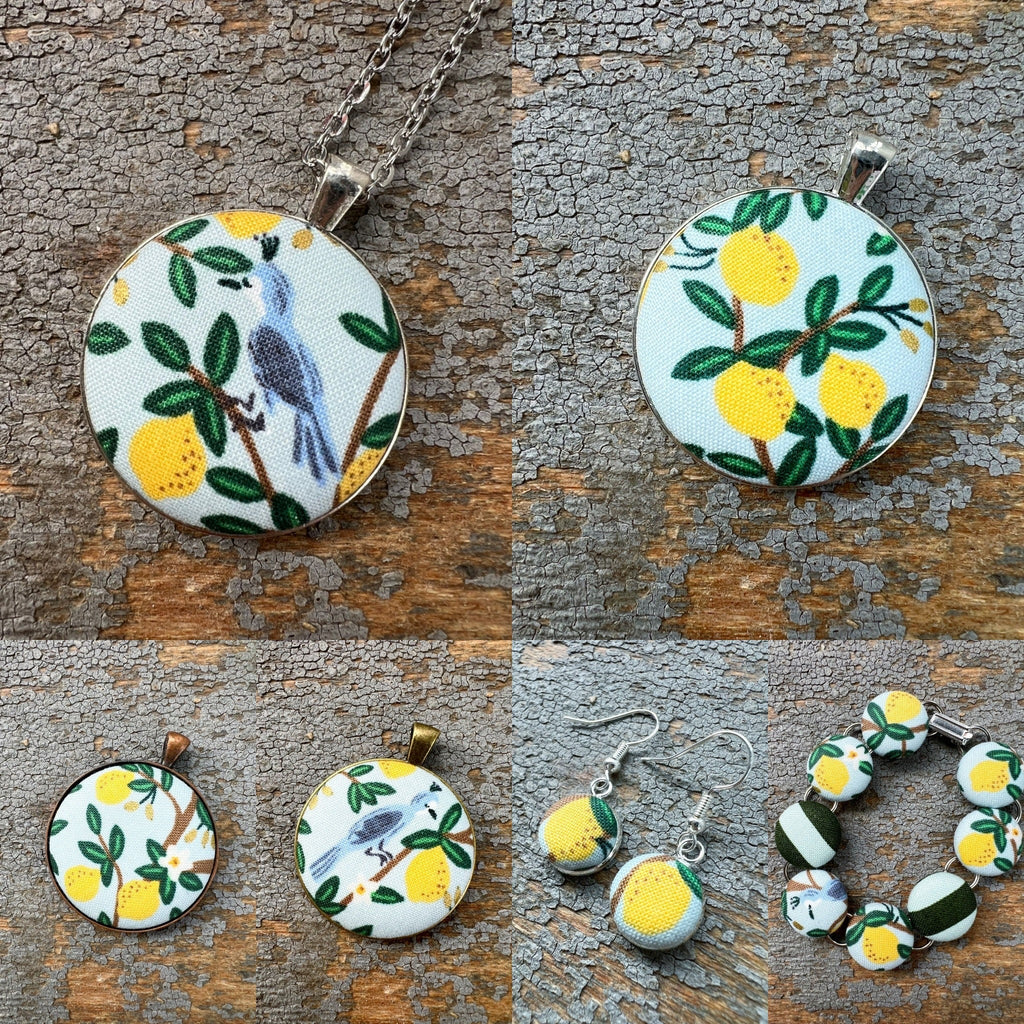 Jewelry Set - Boho Lemon Jewelry Gift Set - Handmade 