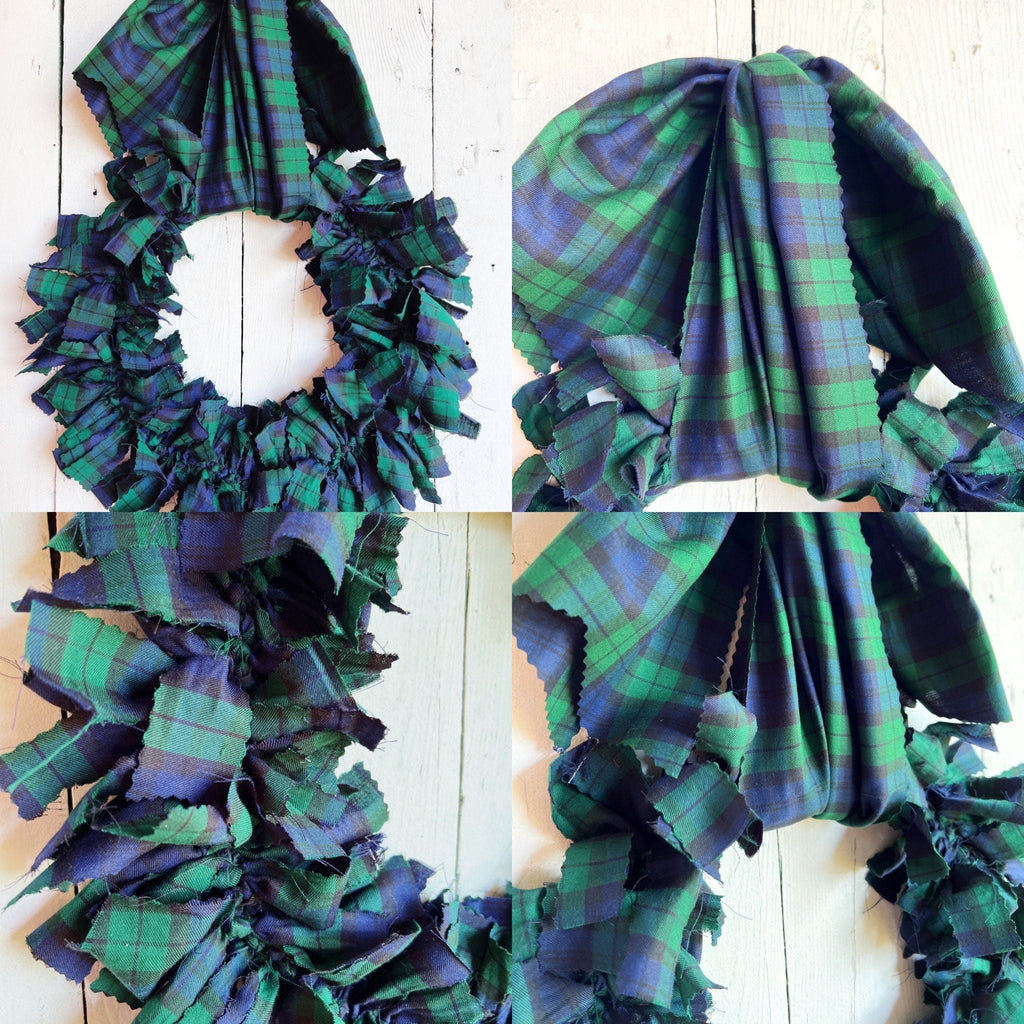 Black Watch Rag Wreath with Swag