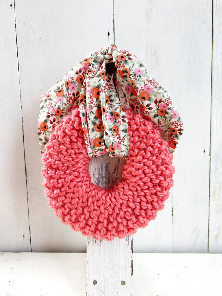 Hand Knit Wreaths - Hand Knit Rifle Paper Co Swag 