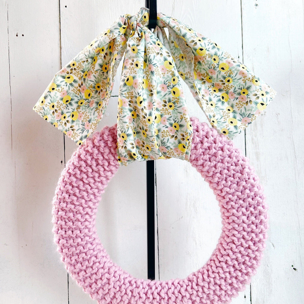 OOAK - Hand Knit Wreaths - spring wreath