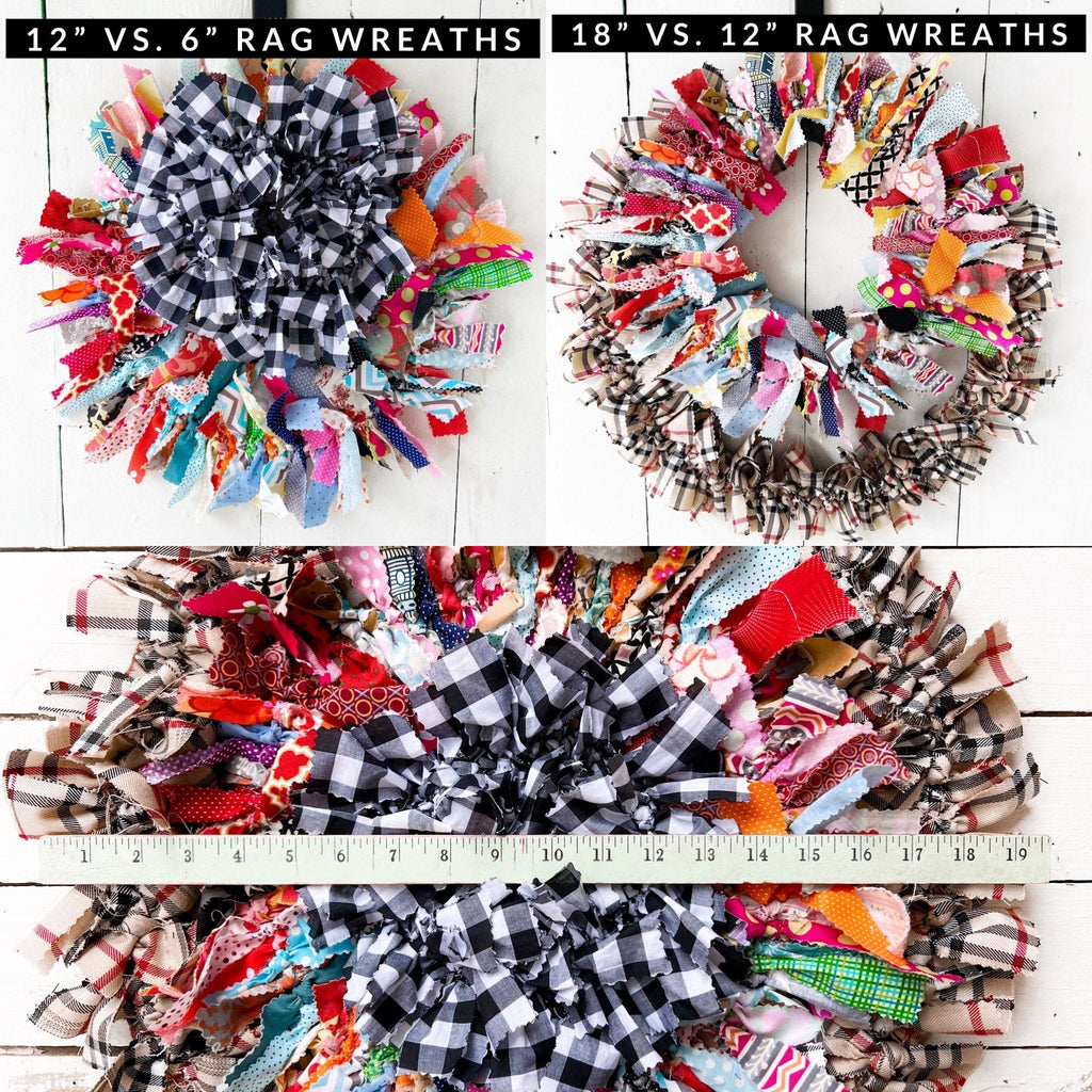 Rag Wreath - choice of sizes