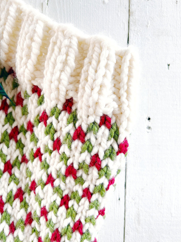 Ready To Ship - Chunky Hand Knit Christmas Stockings