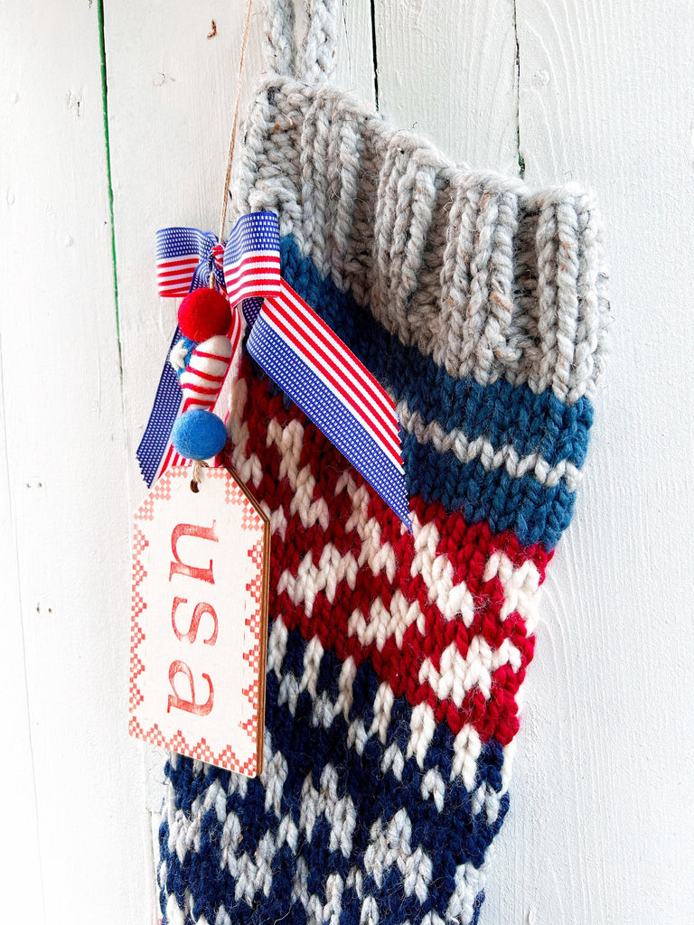 Knit Personalized Stockings - Wool Monogrammed Stockings