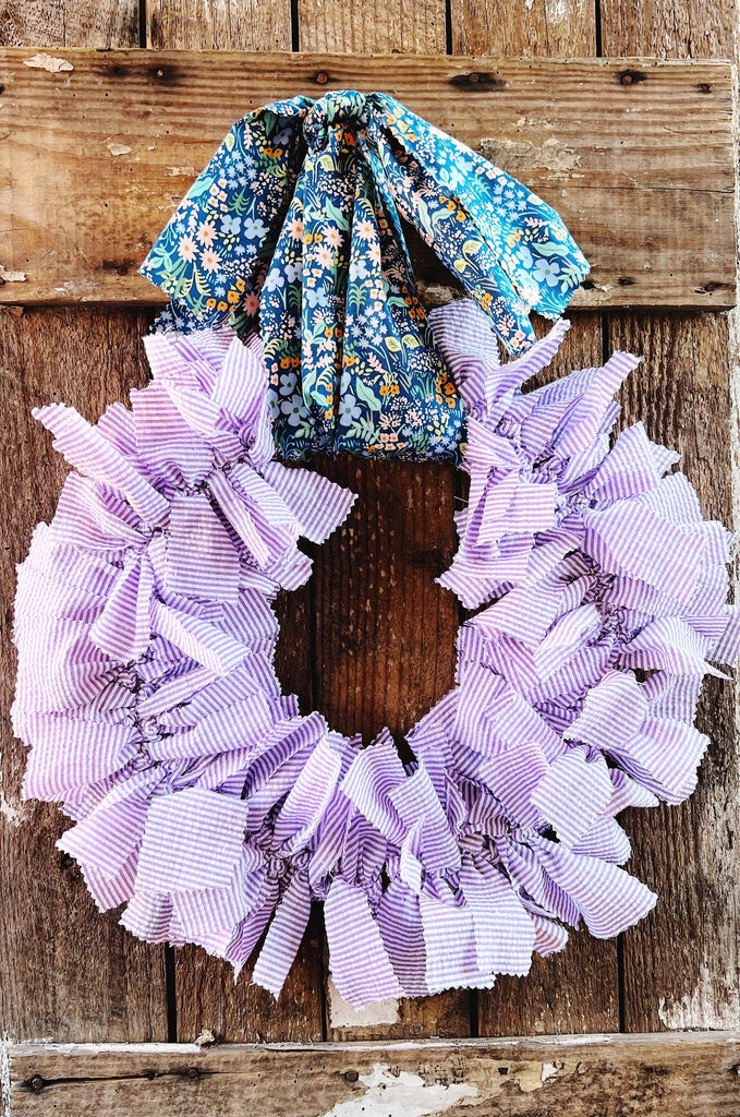 Rag Wreath - Front Door Wreath For Spring And Summer