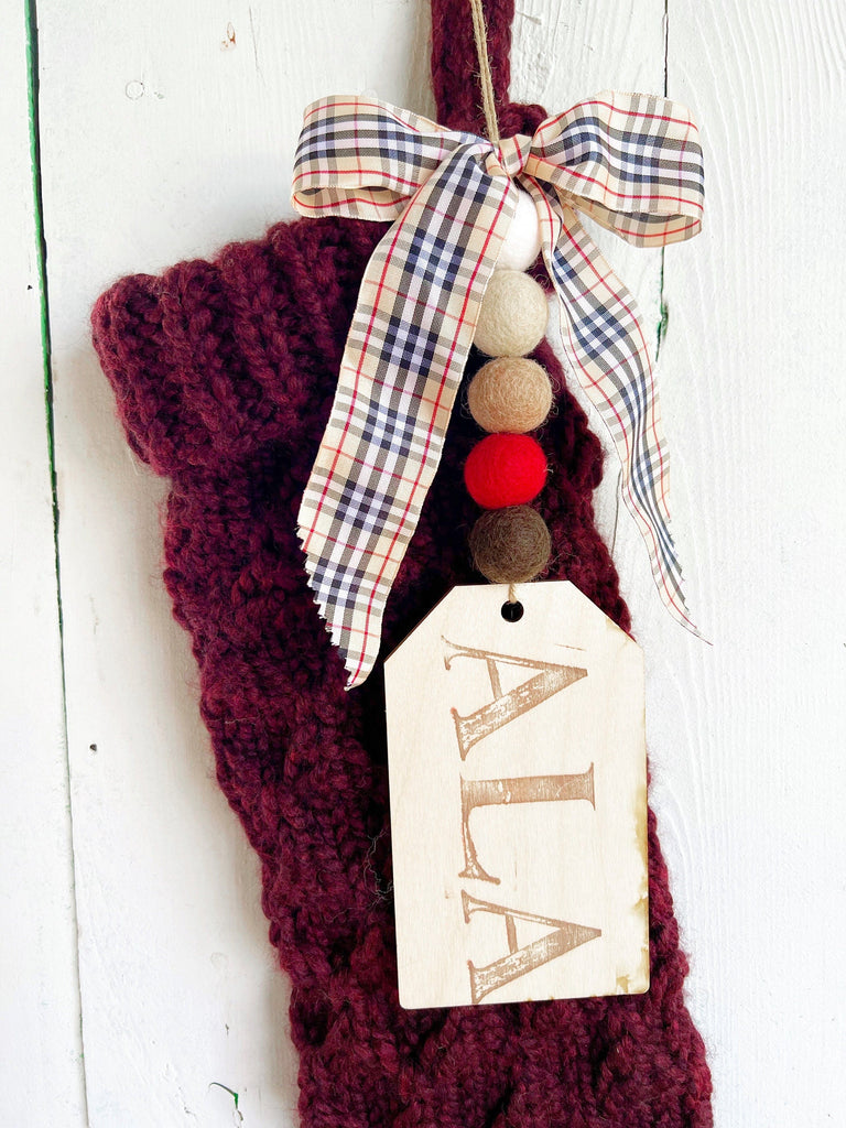 Personalized Red Beekeeper  Christmas Stocking