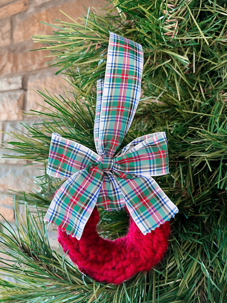 Knit Wreath Ornaments - Scottish Christmas Decor