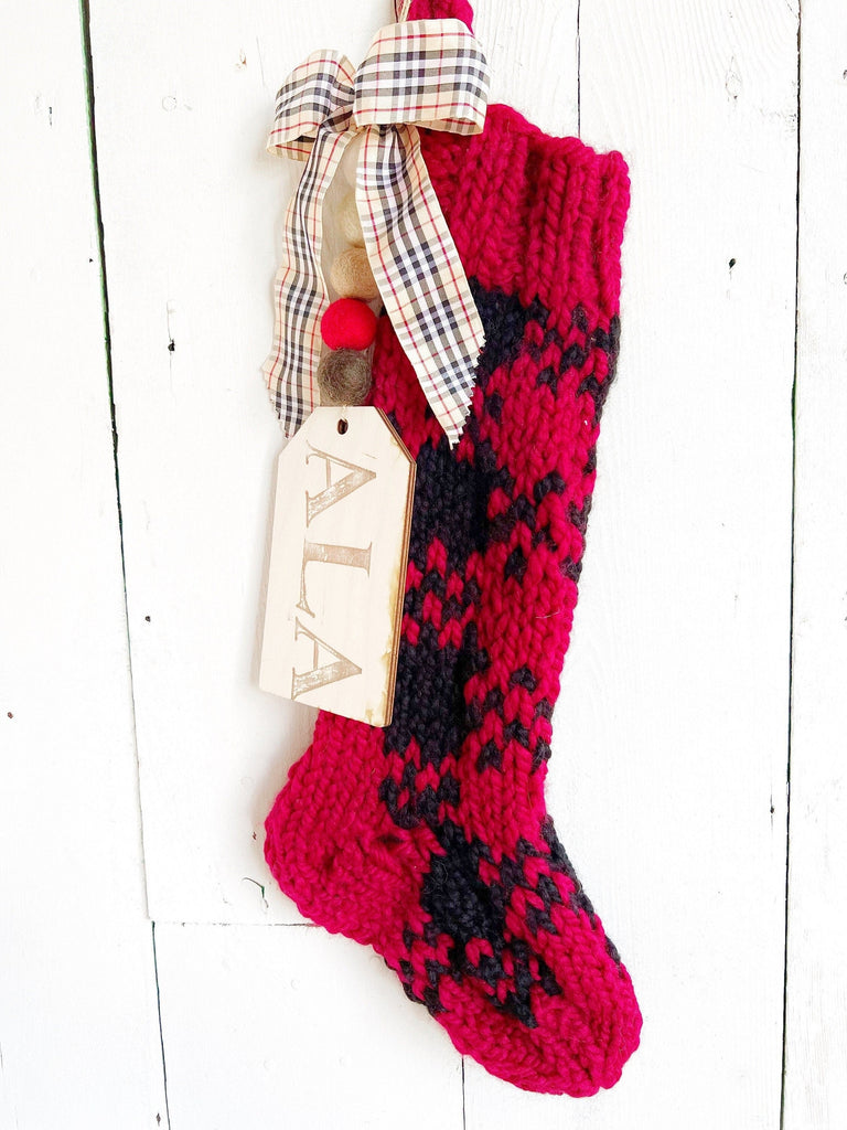 Ready To Ship Stockings -  Buffalo Plaid Stocking