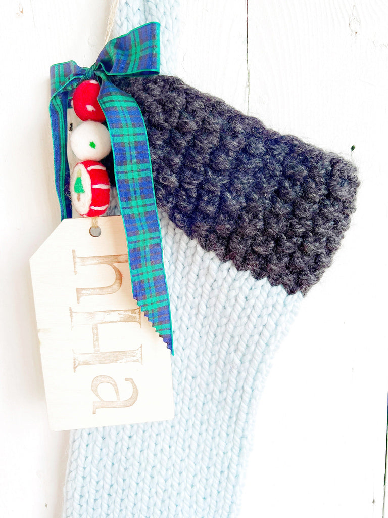 Ready To Ship - Handmade Chunky Knit Christmas Stocking