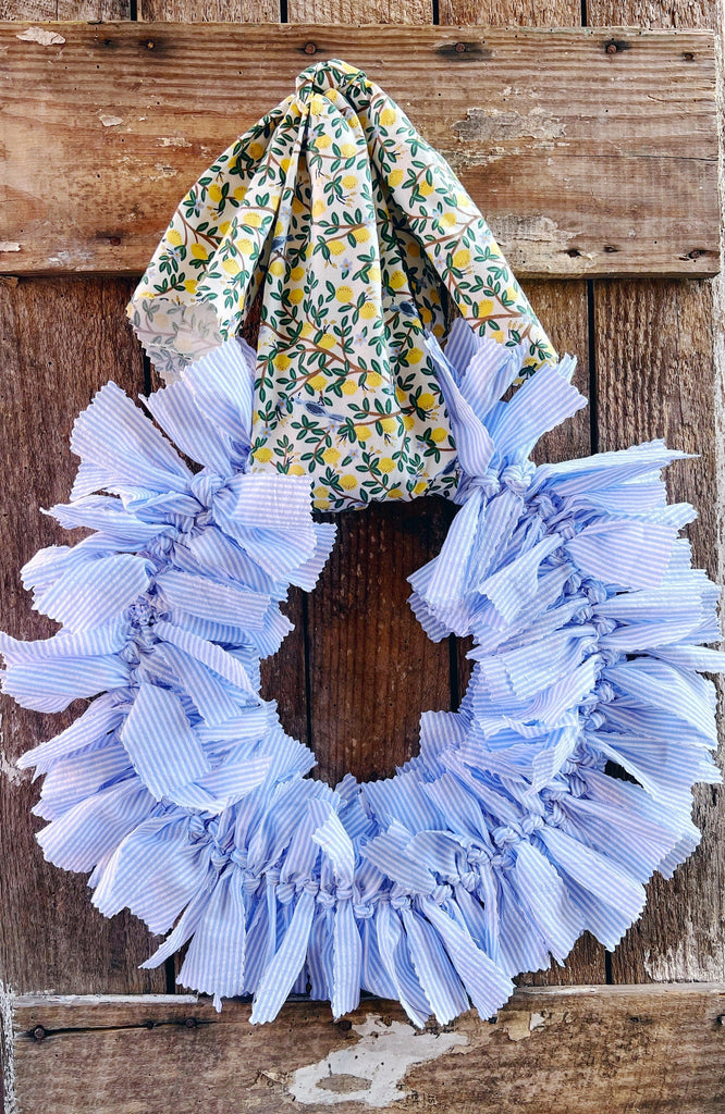 Rag Wreath - Lemon Wreath For Spring And Summer