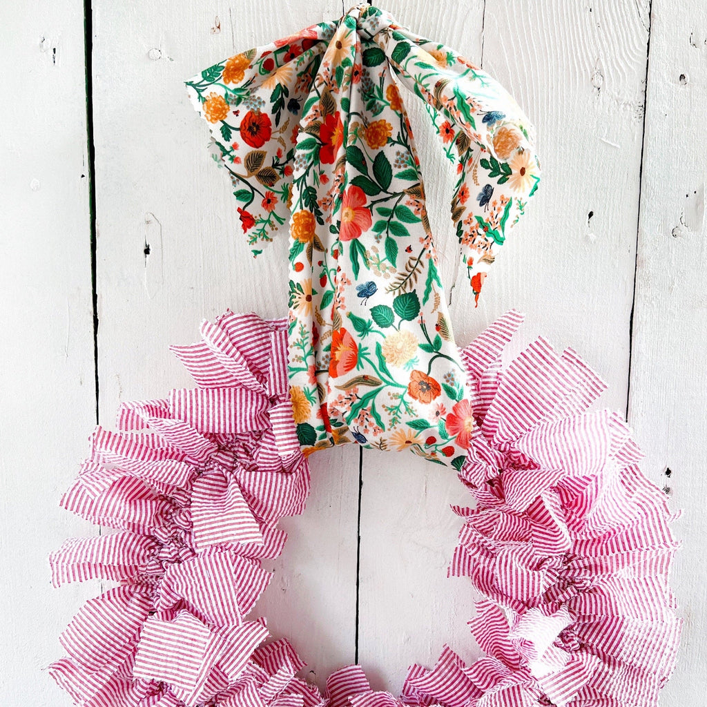 Strawberry And Floral Wreath For Front Door