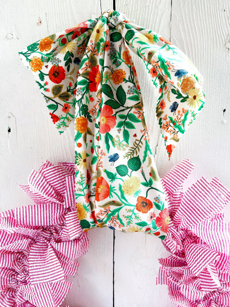 Rag Wreath - fabric swag for hanging